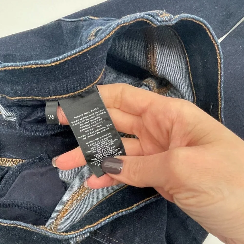 J Brand Womens Jeans 26 High Rise Skinny Denim Dark Blue Casual Stretchy Comfort